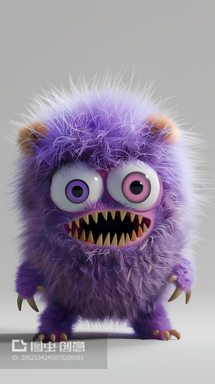 aigc可爱毛茸茸怪物