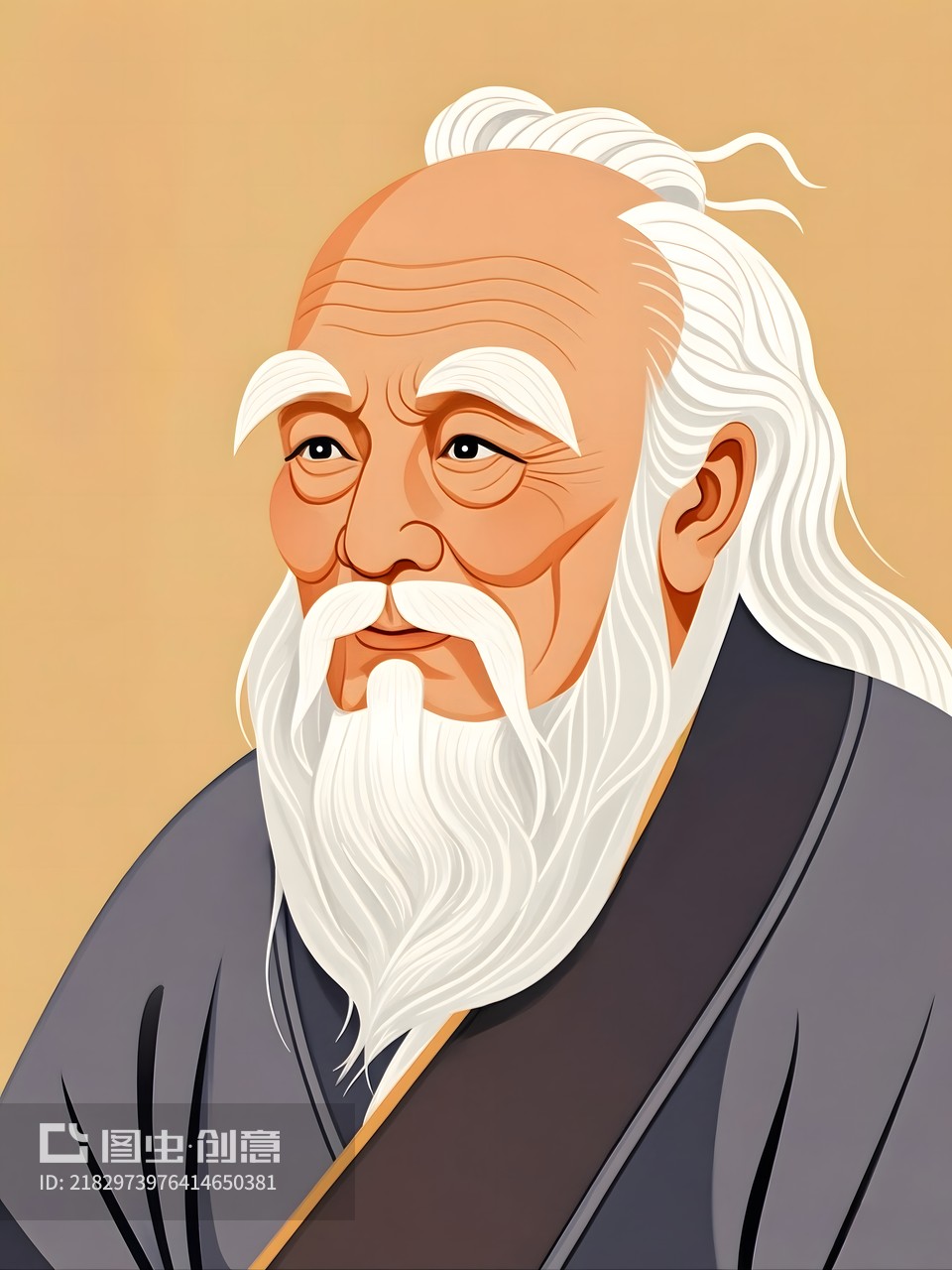 aigc道家哲学家老子画像