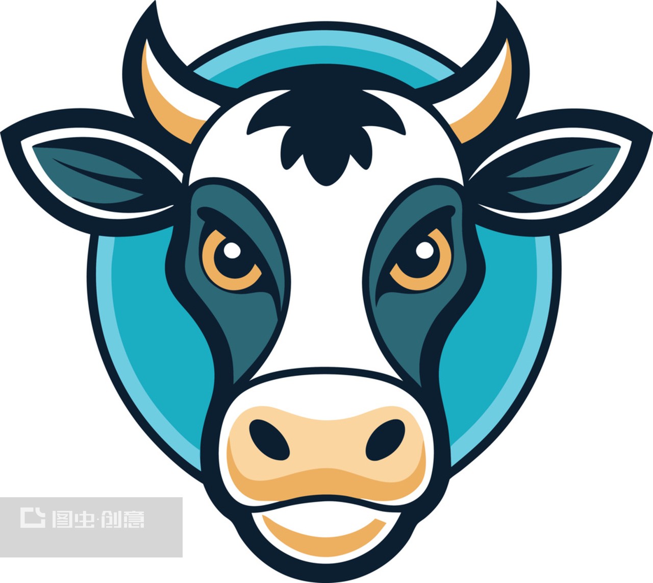 牛头标志创意图标