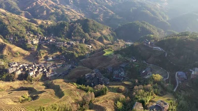 金坑梯田位于广西壮族自治区桂林市龙胜各族自治县